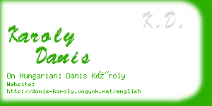karoly danis business card
